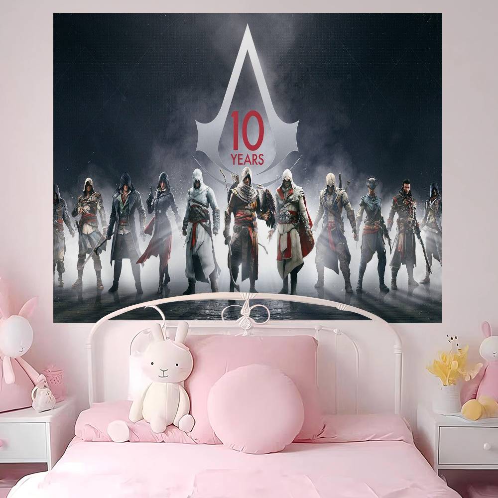 AAssassin CCreed Game Cartoon Tapestry Wall Hanging Decoration Household Home Decor