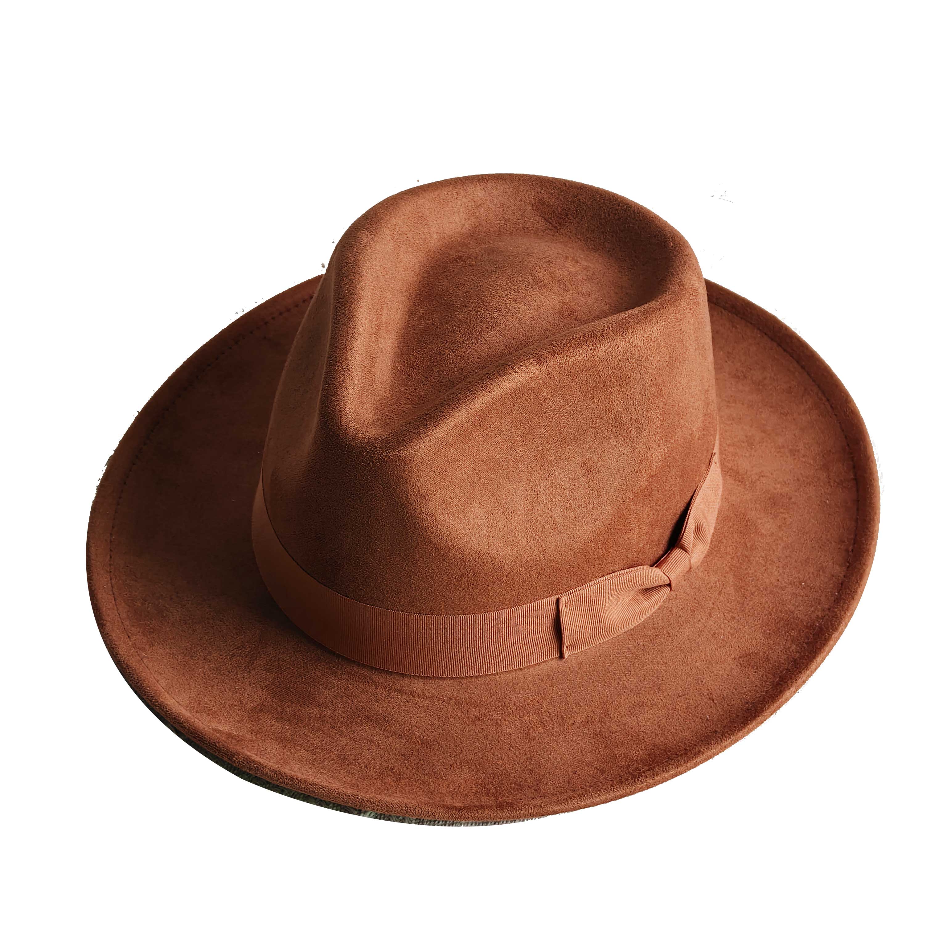 

Big size Suede Hat Trilby Stiff Short Brim Rancher hat men Curved eaves classic fedora feather Bow vintage hat sombrero hombre 57-59