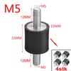 4Pcs Rubber Studs Shock Absorber Mounts M5 with Double Screw Anti Vibrations Isolator