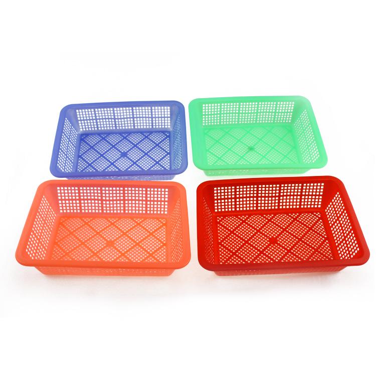 Rectangular Plastic Vegetable Colander and Storage Basket 1101 красный