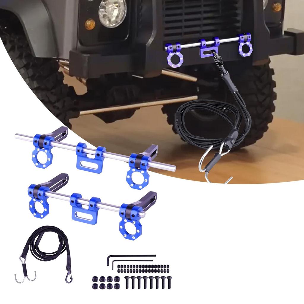 RC Bumpers Front Rear Bull Bar RC Crawler Bumpers Upgrades Parts Spare Parts Adjustable for 1/10 RC Vehicles Modification