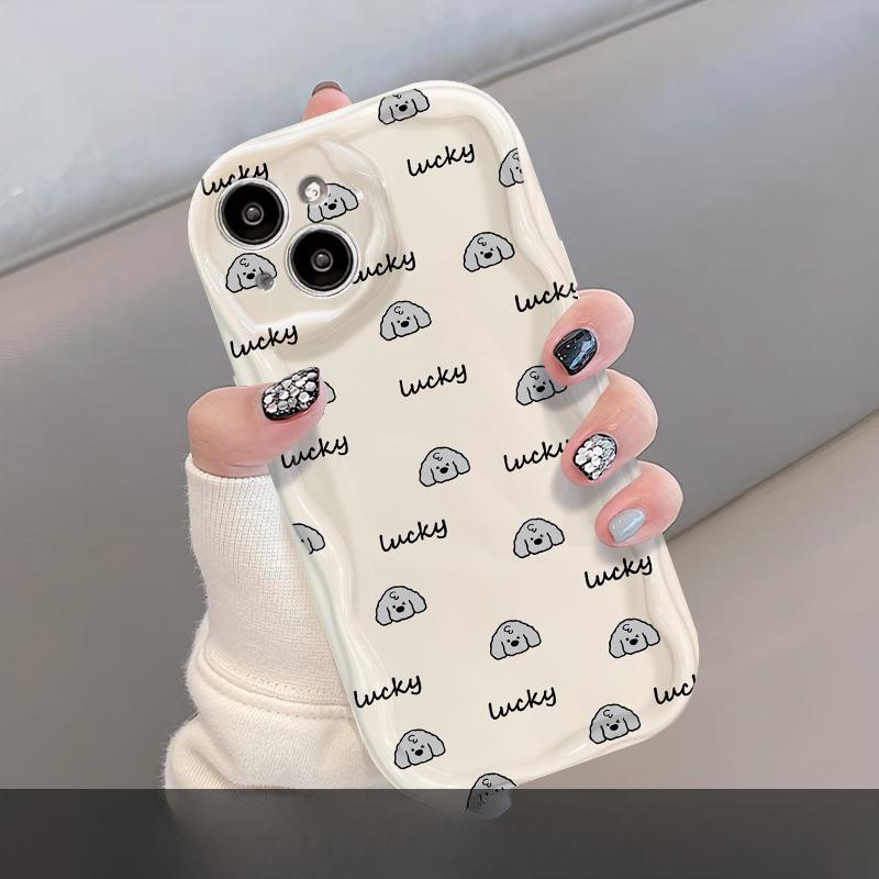 Applicable To Apple 14promax Mobile Phone Case IPhone 15/13 Transparent Silicone 11/12 Full Screen Dog Stand 6s