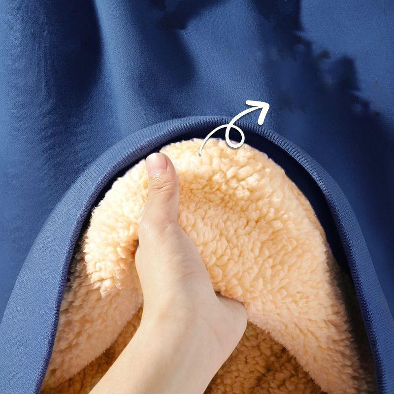 Autumn Winter Men's Lamb Velvet Sweatshirt Round Neck Thickened Pullovers Versatile Warm Base Shirt Casual Thermal Underwear Tops