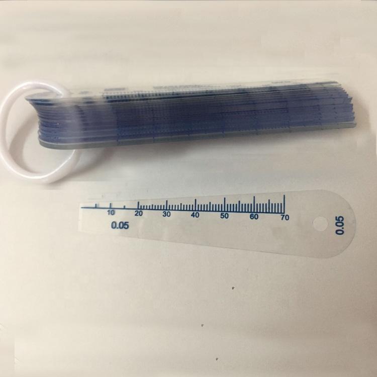 High Wear Resistance Plastic 0.05-1.0mm Thickness Feeler Gap Gauge Metric Thickness Filler Gauge