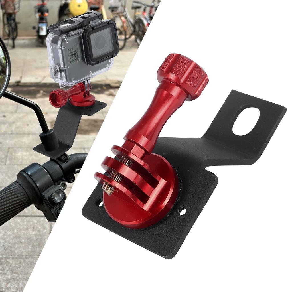 Motorcycle Action Camera Mount Aluminum Body And Secure Attachment Mechanism For First Person View Recording
