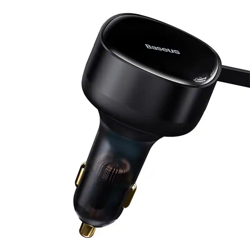 Ładowarka Samochodowa Baseus Enjoyment Z Kablami Usb-C + Lightning 3A, 30W (Czarna)