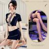 Sexy Role-playing Uniform Set Tempting Secretary OL Outfit Assorted Sizes And Colors Alluring Stewardess Costume Contour Skirt