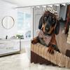 Curtains In the Bathroom Curtain for Quarto Dachshund Folding Partition Shower Accessories Bath Bedrooms Houses Rooms Waterproof