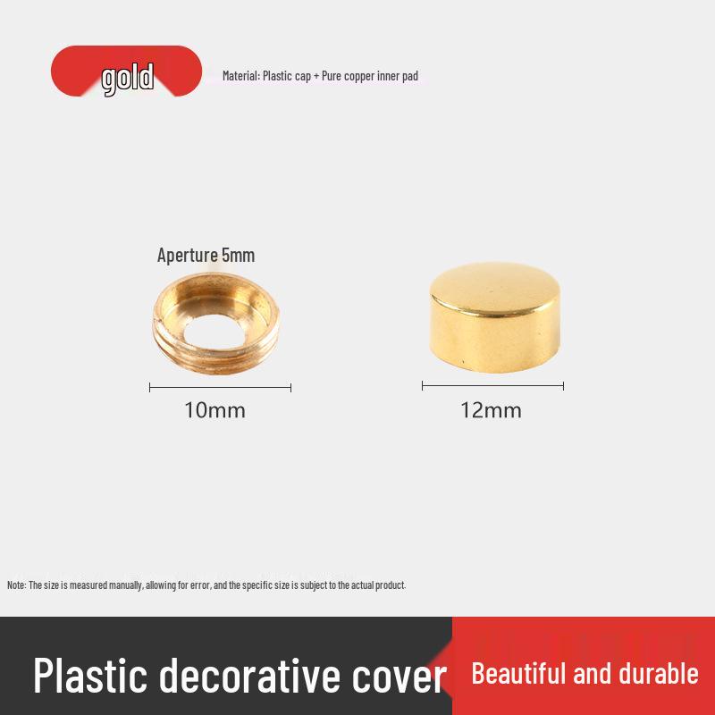 Decorative Glass Mirror Nail Caps: Thickened Flat Screws for Bathroom Signs