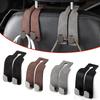 Quality 2 In 1 Car Headrest Hook Premium Suede Rear Seat Hanging Dual Hook 20Kg Large Load-Bearing Alloy Hook Hanger Universal