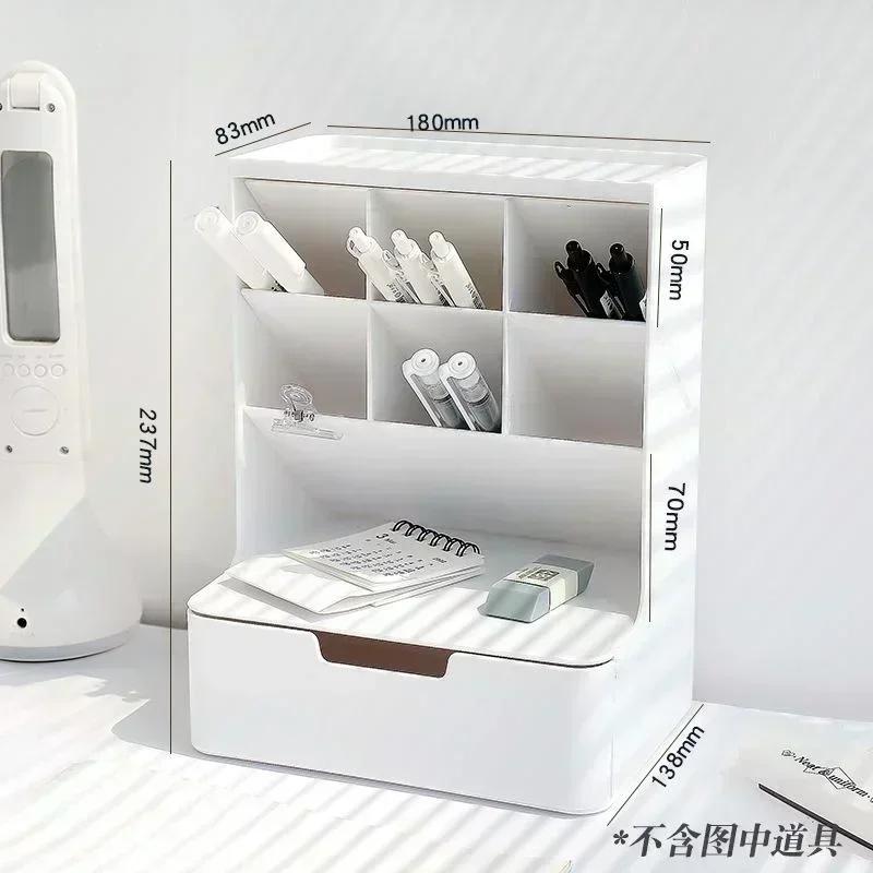 Nordic Style Oblique Pen Holder Office Desktop Organizer Pens Bucket Student Gift Stationery Storage Box Multifu Desk Accessory