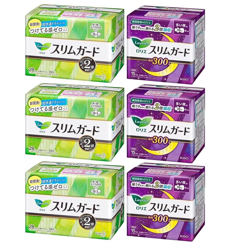 

Laurier slim guard Good for daytime & good for night with wings Set of 2 types [20.5cm 28 pieces & 30cm 15 pieces] (usually, 3, pieces)