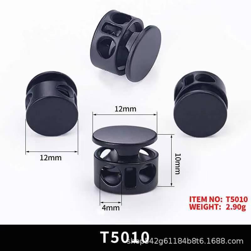 Metal Spring and Rope Belt Adjustable Anti-Slip Buckle with Double Hole Pig Nose Design