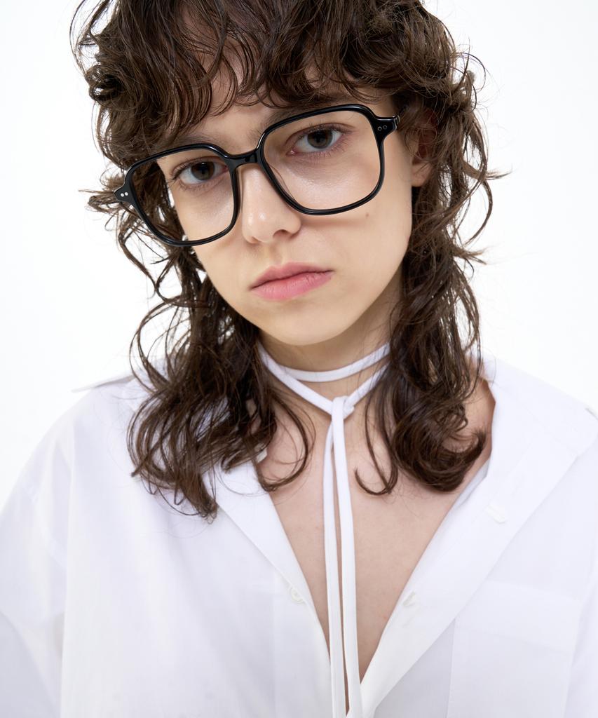 Bikwaieos Oversized Belted Cotton Shirt_White