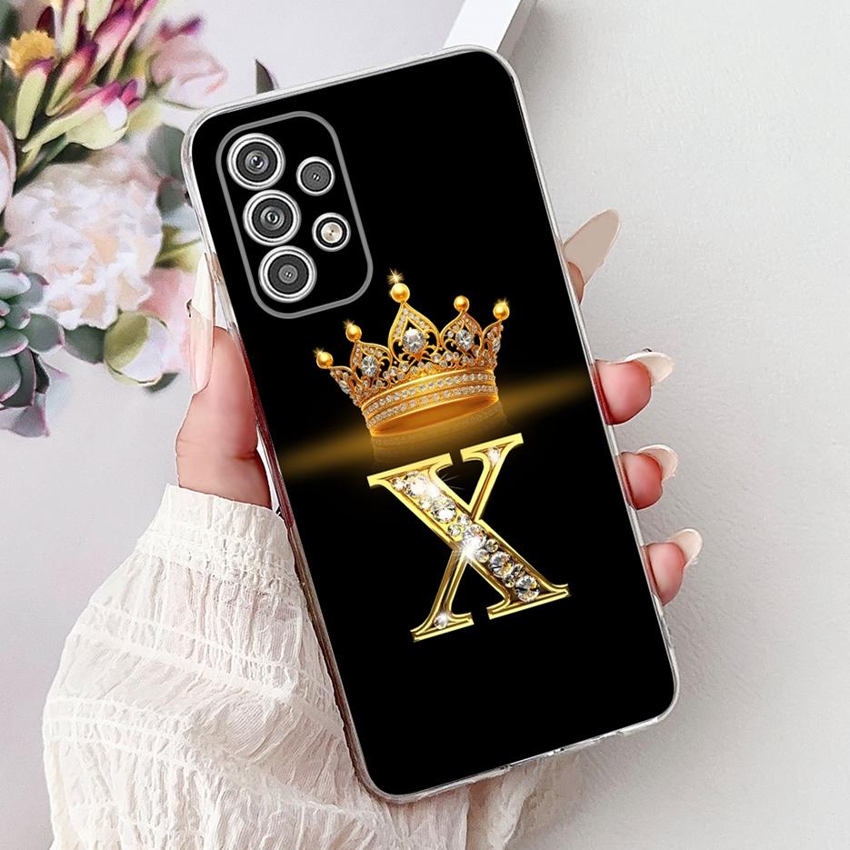 For Samsung Galaxy A13 4G Case SM-A135F Luxury Crown Letters Cover Soft Silicone Phone Case For Samsung A13 A 13 5G A136B Fundas