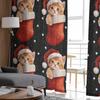 Christmas Winter Christmas Socks Curtains For Living Room Bedroom Home Decoration Window Voile Tulle Curtain Drapes