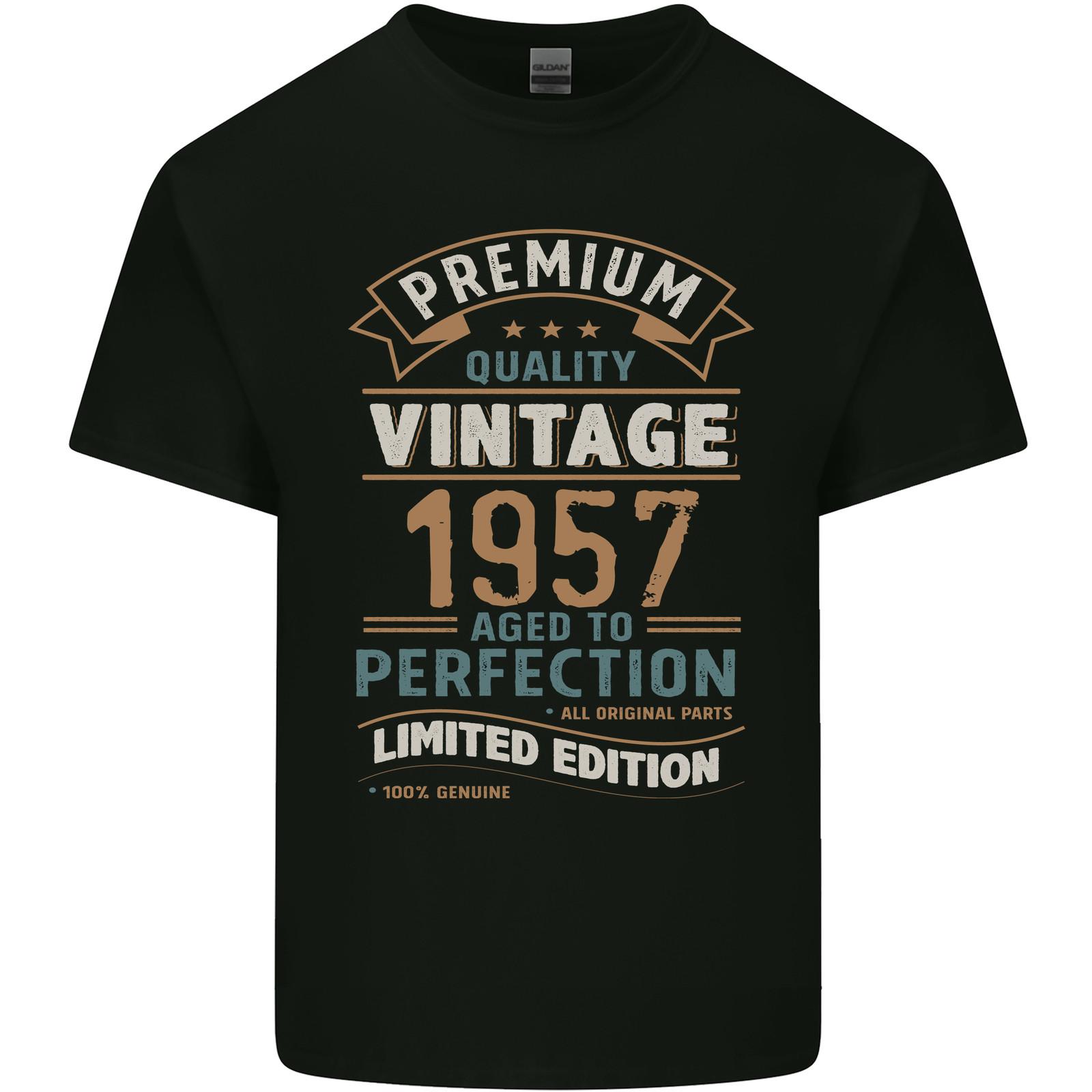 

Premium Vintage 68th Birthday 1957 Mens Light Cotton T-Shirt Mens Womens Tees Top S
