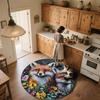 City Fox,Round Area Rug,Carpet Rug for Living Room Bedroom Sofa Playroom Decor,Non-slip Floor Mat