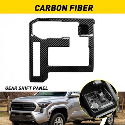 Carbon Fiber ABS Gear Shift Panel Trim Cover For 2024-2025 2026 Toyota Tacoma EC
