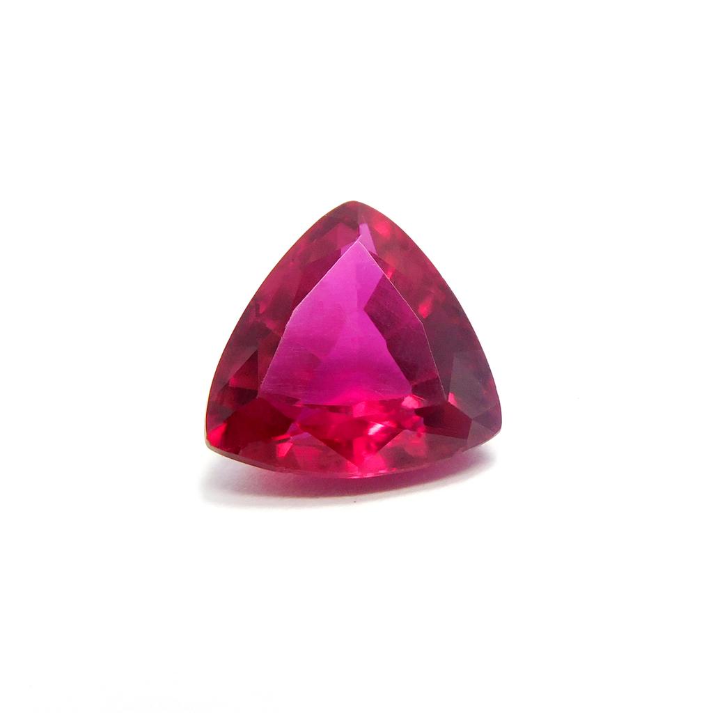 Trillion Cut 4.75 Ct Red Ruby Natural Loose Gemstone For Earring CERTIFIED P-4683-Ra