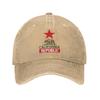 Cappellino Unisex Stampa Republic California Denim Vintage Usurato Lavato Cappellino da Baseball Regolabile