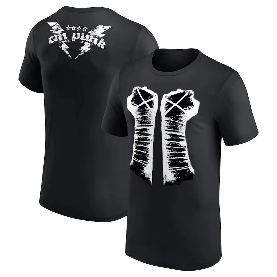 2025 New Men's Roman Reigns OTC 10-Star Print Cotton Tshirt Summer Sports WWE CM Punk Wrestler Tees Short Sleeve Oversized Tops