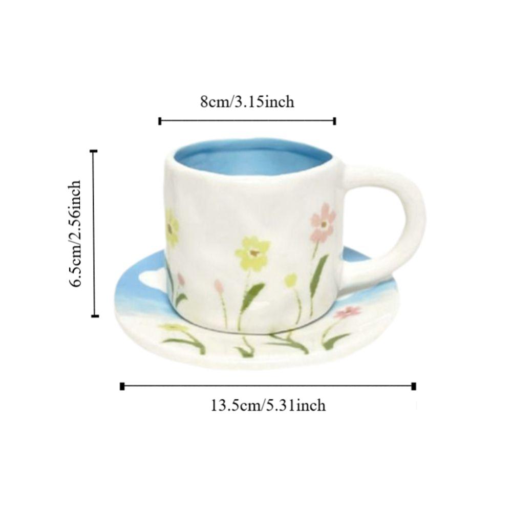 Hand Pinched Milk Mugs Ceramic Milk Tea Cup Ins Korean Style Oatmeal Breakfast Mug  Kitchen
