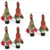 Christmas Wine Bottle Decor Set With Knitted Scarf And Hat For Holiday Celebration