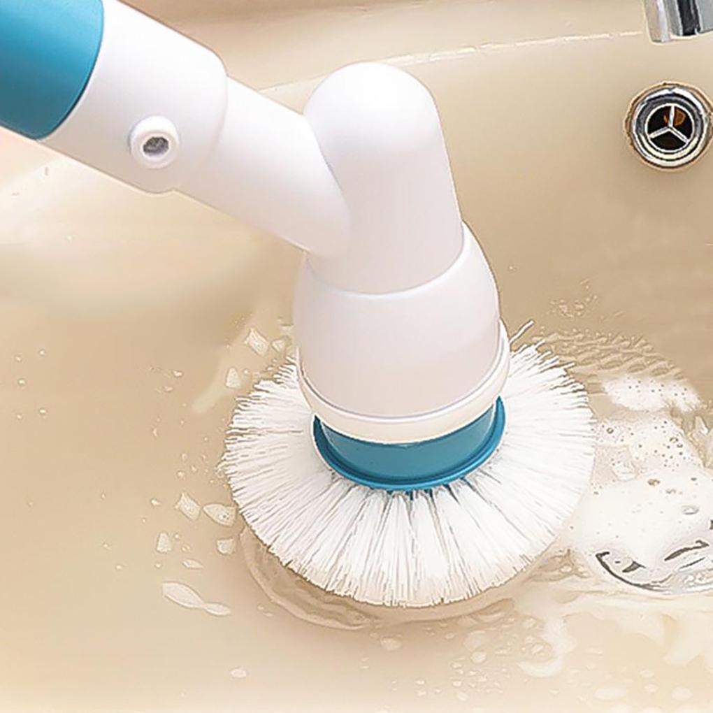 Electric Scrubber Wireless Retractable Washing Brush AutomaticRotating Scrubbing