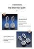 Moissanite S925 Silver Square Stud Earrings for Women - Exquisite Workmanship