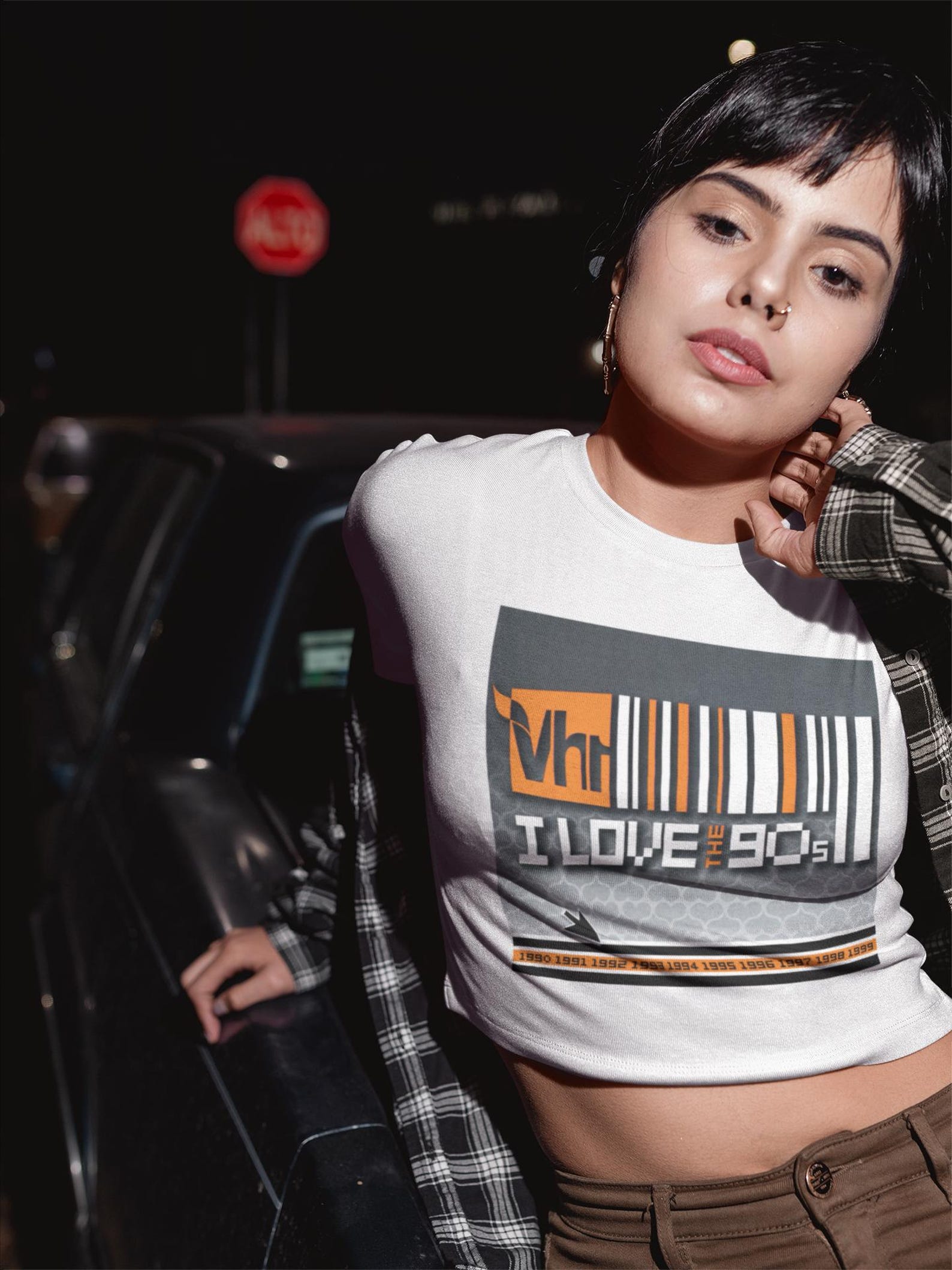 I LOVE THE 90S Women s Cropped Raw edge T-Shirt XL