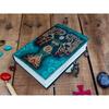 Blank Spell Book of Shadows Journal with Lock Clasp Handmade Leather Diary Printed Mother Earth Prayer Pagan Witchcraft notebook
