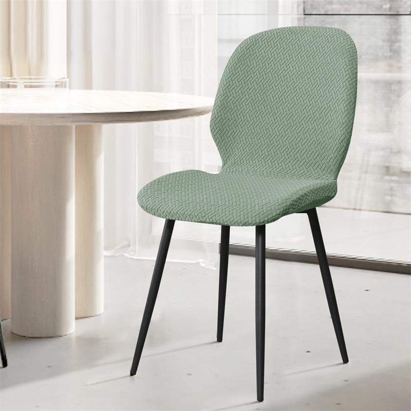 1/2/4/6pcs Elastic Curved Back Chair Cover Nordic Dining Special-Shaped Chair Covers Simple Backrest Stool Cover for Living Room