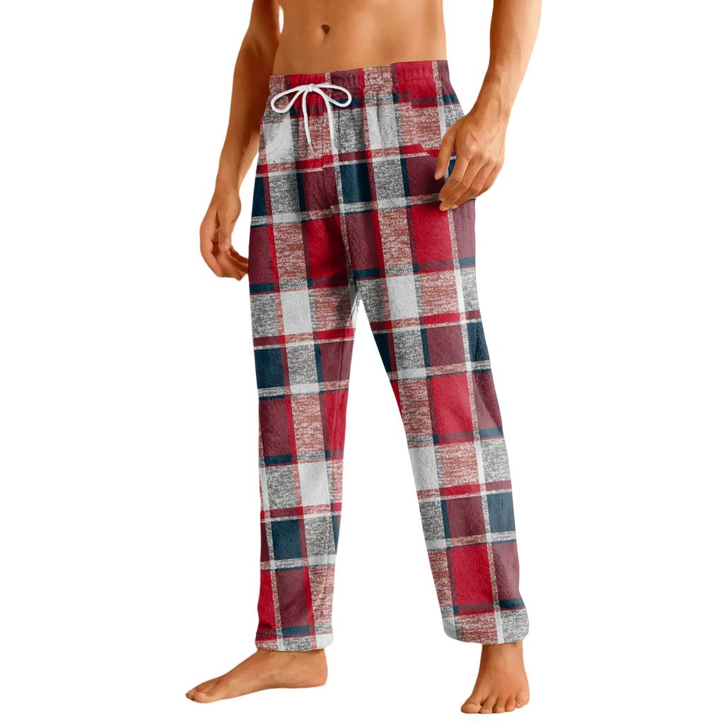 Men's Home Soft Pajama Pants Drawstring With Pockets Casual Sports Pants