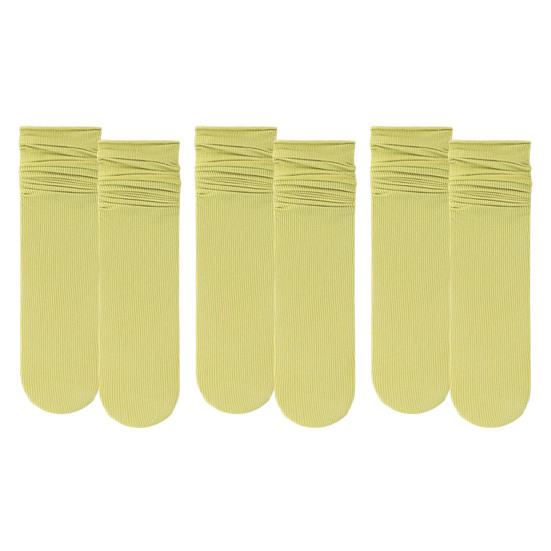 3 Paia Calzini Traspiranti in Seta Ghiaccio Estivi Ultrathin Calzini a Mezza Gamba Color Caramella Calzini a Spugna Casual Calzini alla Caviglia con Bordo Arrotolato