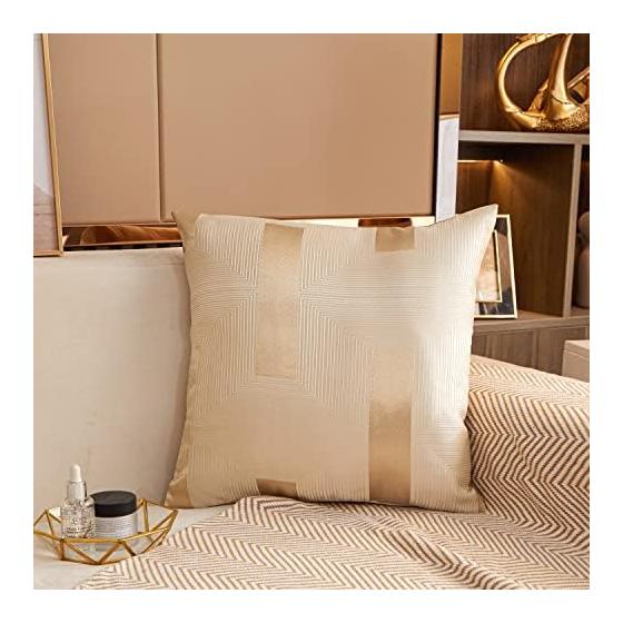 Cushion Cover 45x45cm Scandinavian Set of 2 Stylish Cute Geometric Pattern Jacquard Soft Simple Zipper Interior Home Decoration Car Room Decoration