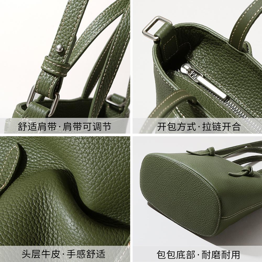 Japanese Crossbody BagWomen's Simple Genuine Leather Women's Bag Light Luxury Designer Luxury Bag