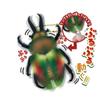 Sail Sparkly Insect Mascot, Stag Beetle, Approx. 10cm H X 5.5cm W X 4cm D, 858744 (BK)