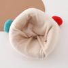 Festive Red Winter Knit Pullover Hat for Kids - Thick, Warm & Windproof with Ear Protection