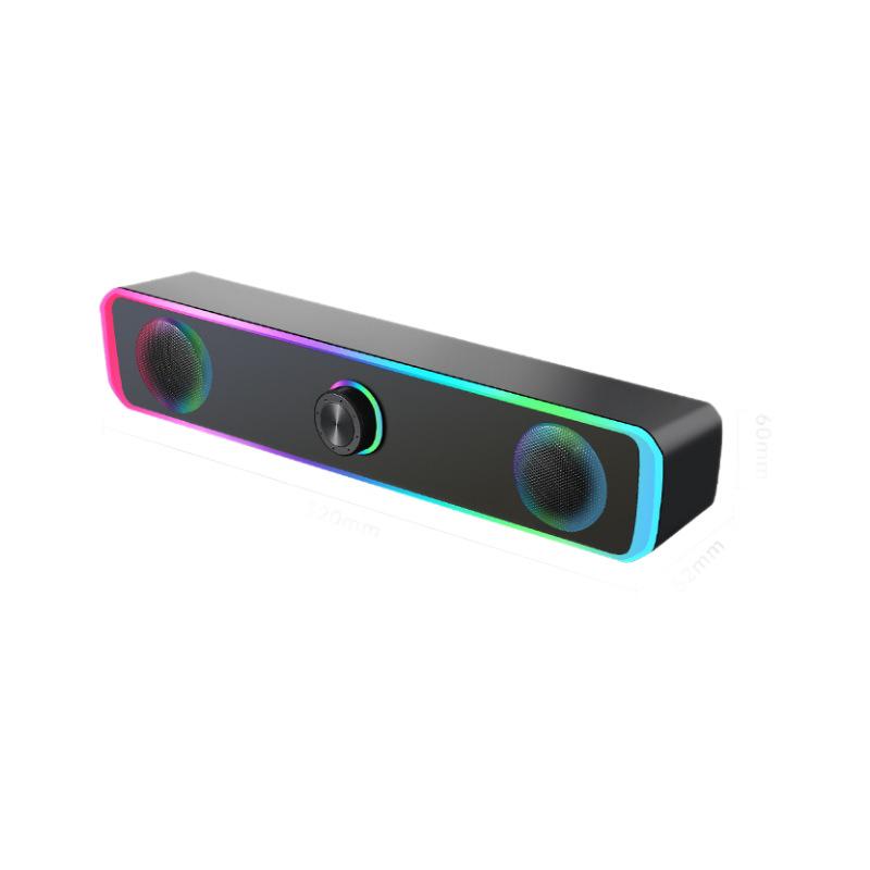 Kompakter Bluetooth-Multi-Device-Lautsprecher mit kabelgebundenem Subwoofer für Desktop, Telefon und Laptop