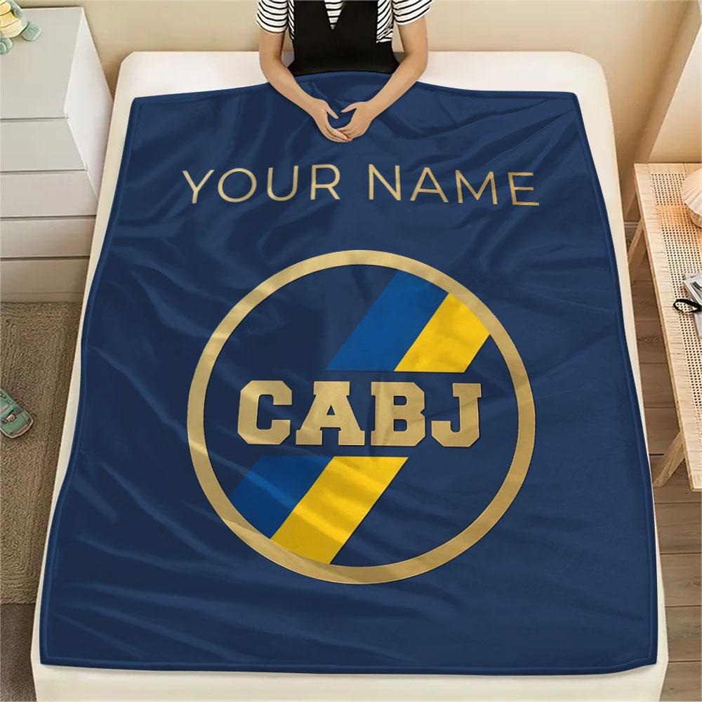 Custom Name,Boca Juniors Printed Flannel Blanket, soft throw for bedroom sofa, washable, Christmas present, great gift.