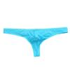 Men Sexy Thong Low-rise U-Convex Solid Color Briefs Elastic Waistband Slim Fit Solid Color Ice Silk Underwear Daily Wear