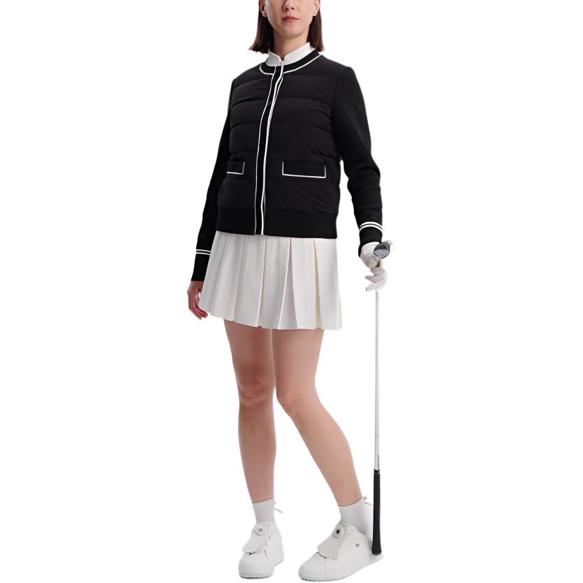 Fila Golf Series Fashionable Elegant Casual Sports Lightweight Warm Goose Down Jacket Women Jacket A11W545911FBK