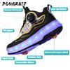 Neues Parkour Mit LED Rollschuhen Mode Herren 2-Rad Einziehbare Sneaker Mit Rollen Unisex Rollschuhe Freizeitschuhe