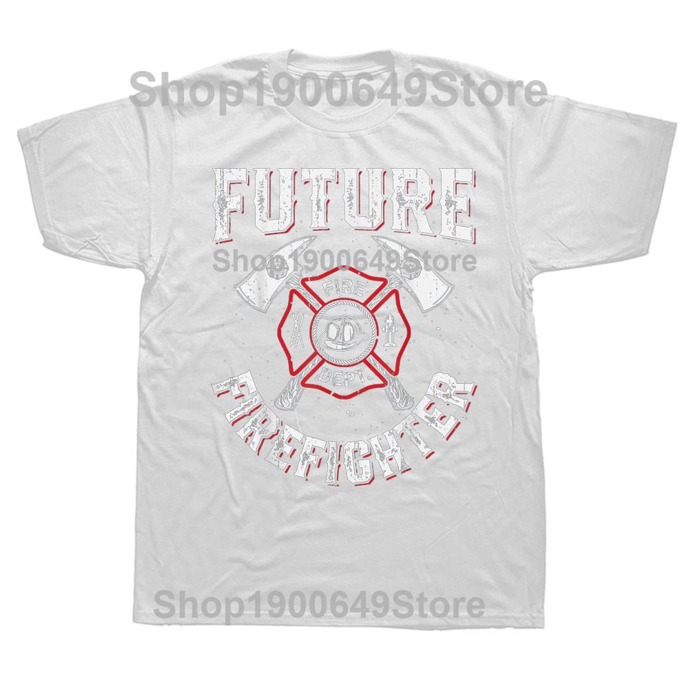 Future Firefighter Line Firefighting T Shirts Graphic Streetwear Short Sleeve Birthday Gifts Summer Style Tshirt Mens Clothing