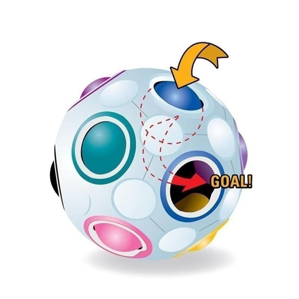 3 Peças Cubo Mágico Esférico Criativo Speed Rainbow Ball Puzzles Aprendizagem Brinquedos Educativos Para Crianças Adultos Escritório Antiestresse Presente