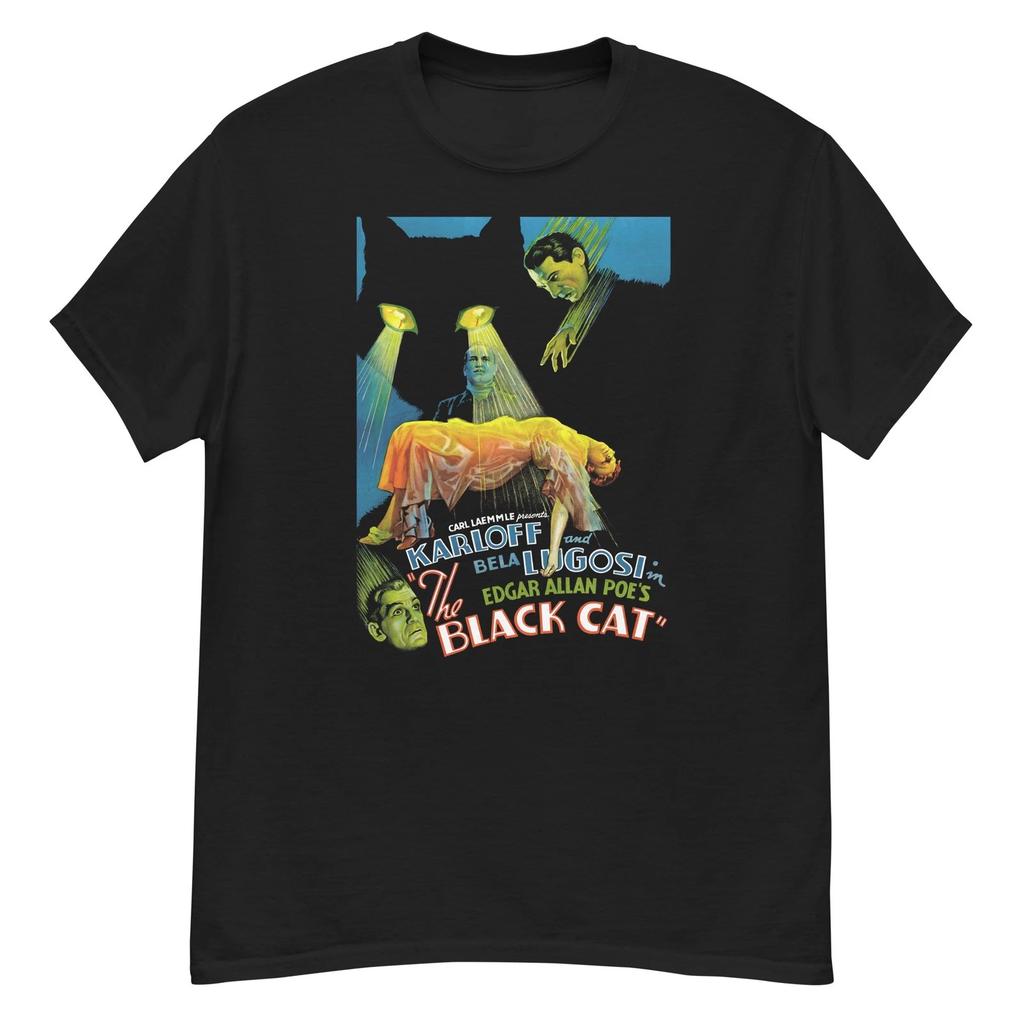 The Black Cat Cult Horror Film Fan Art T-shirt