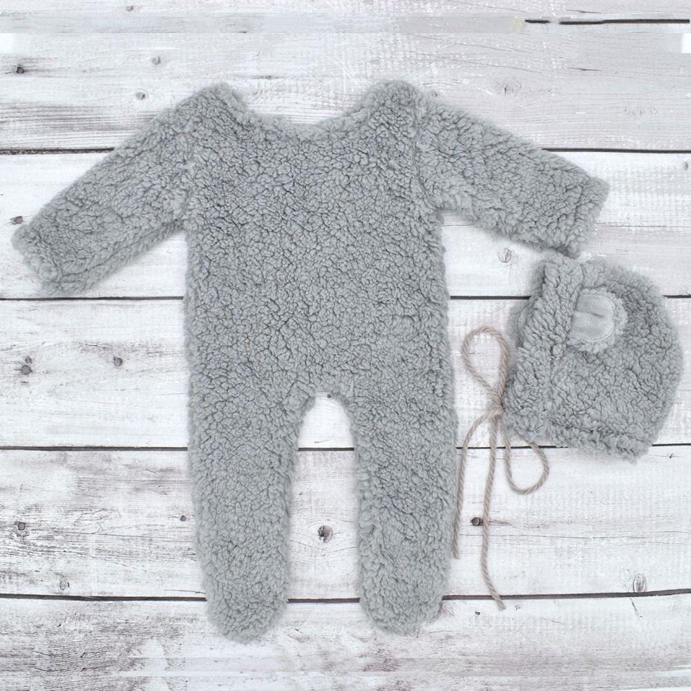 Bear Design Newborn Photoshoot Outfit Newborn Bear Bonnet and Pajama Set  Newborn Photoshoot