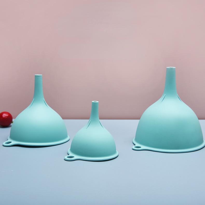 Silicone Oil Funnel Three-piece Multifunctional Funnel Set Filter Oil Pot Kitchen Household Pour Oil Filter Funnel