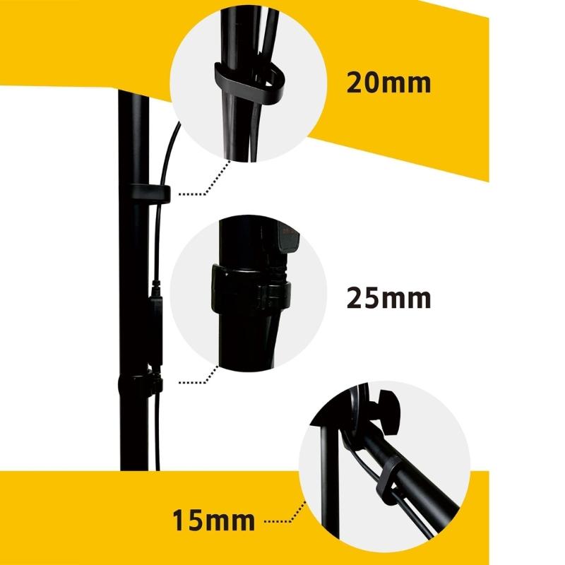10 Units Plastic Mic Cord Holder Grips Sound Cable Clip Buckle For Arranging 15mm 20mm 25mm Round Tubes